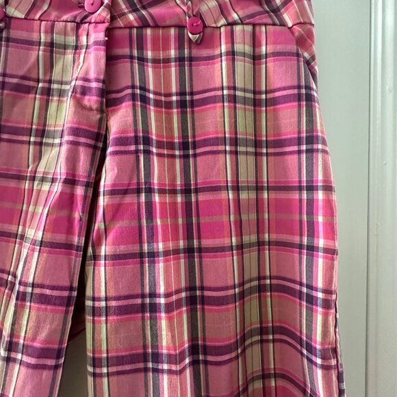 Pink Plaid Knee-Length Shorts Womens XL Avenue Polyester & Rayon Blend Stylish & - Picture 6 of 7